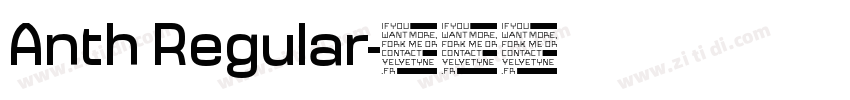 Anth Regular字体转换